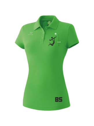 Damen Poloshirt grün mit Brustlogo